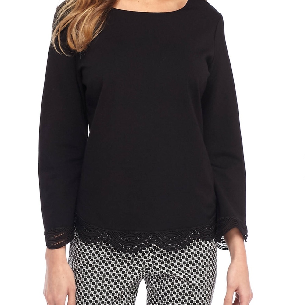 The Limited Lace Ponte Top XL